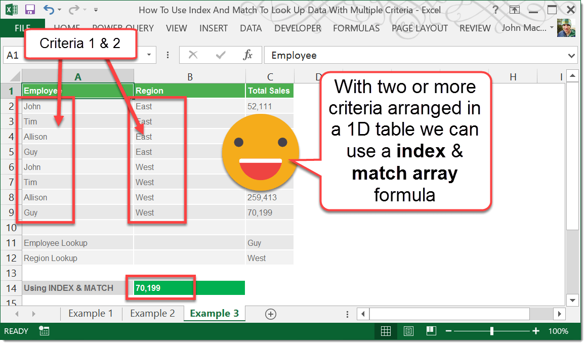 How To Use Index And Match To Look Up Data With Multiple Criteria How 