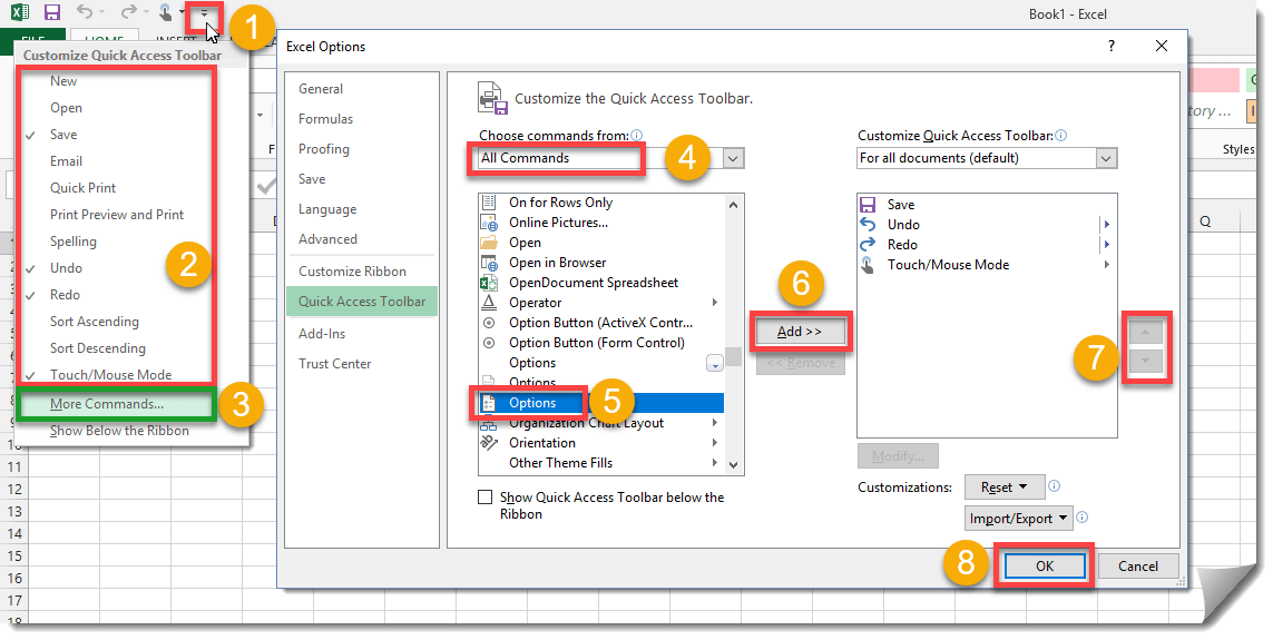 Quick Access Toolbar How To Excel