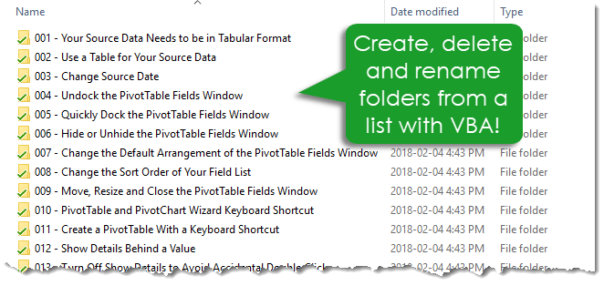 How To Create Delete And Rename Folders From A List How To Excel