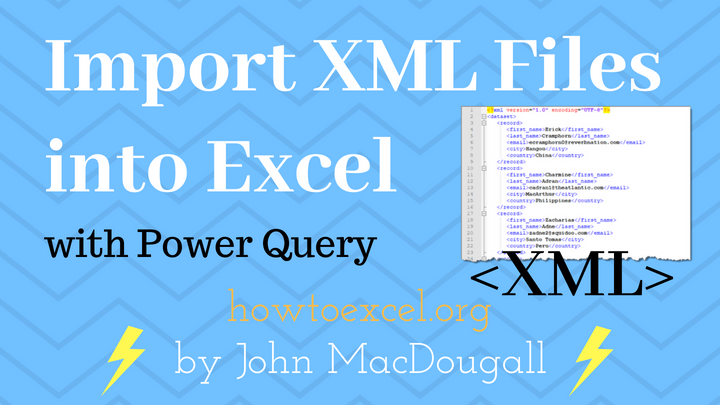 ms excel import xml file