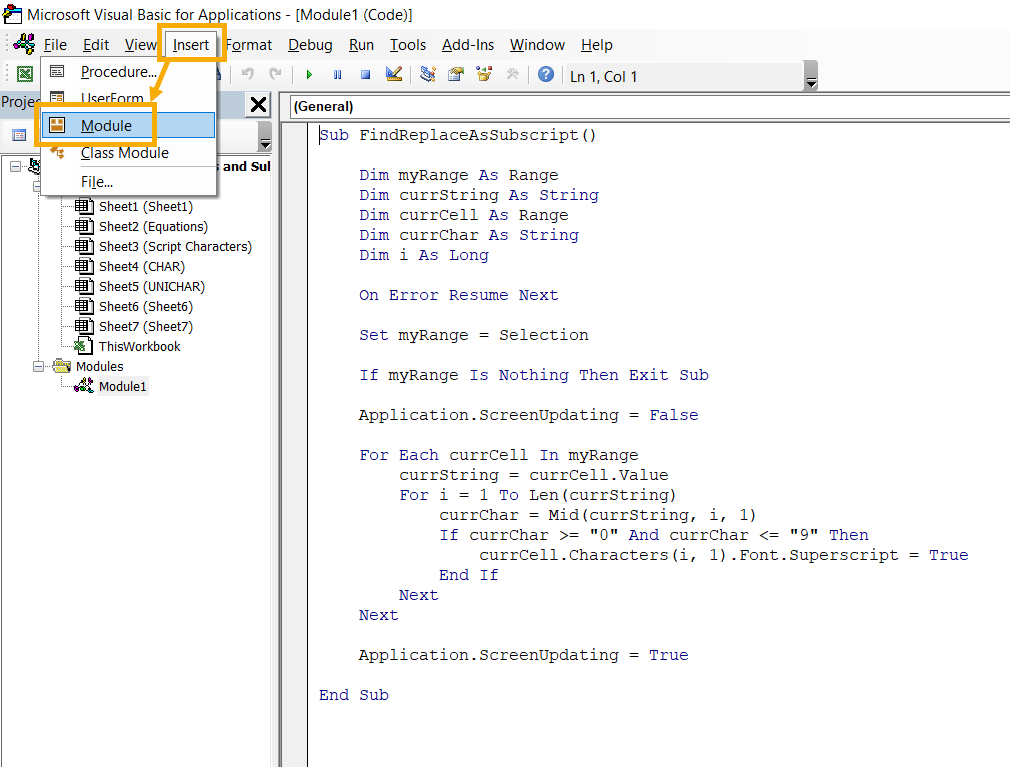 how to make a superscript on xcel