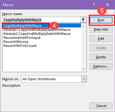 Run Macro with loop