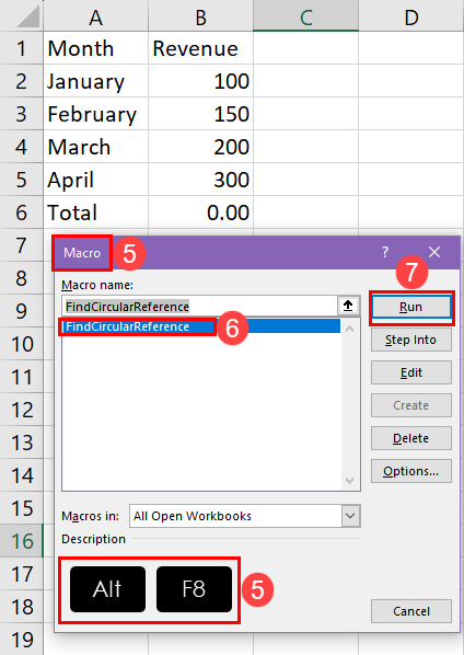 Running a VBA macro