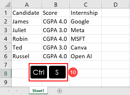 Save recovered Excel workbook