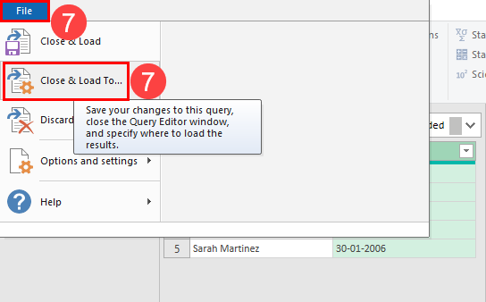 Loading data to worksheet