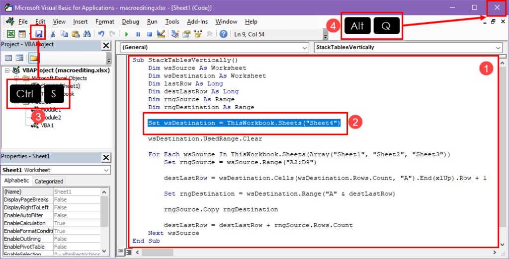 Navigating without mouse on Excel VBA