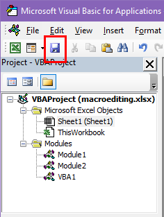 Saving an edited macro