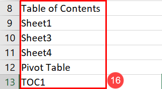 The TOC List
