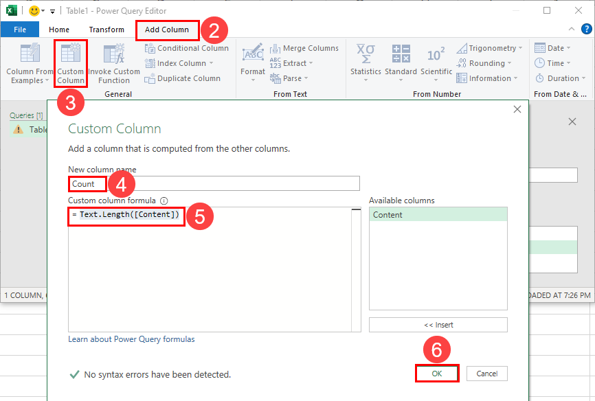 Add a custom column