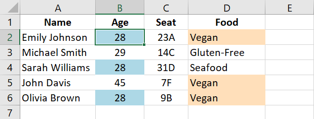 Colored cells using VBA