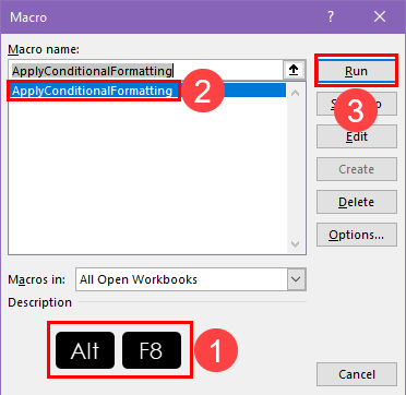 Running a macro