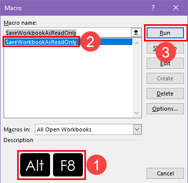 Running an Excel VBA macro
