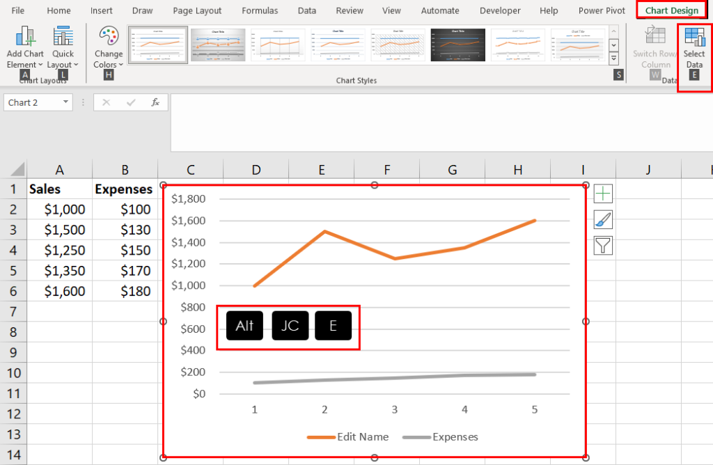 Use shortcut keys to launch Select Data Source dialog