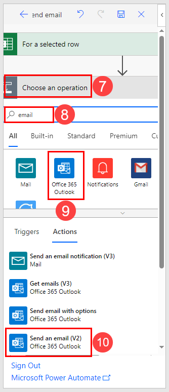 Add triggers and operations