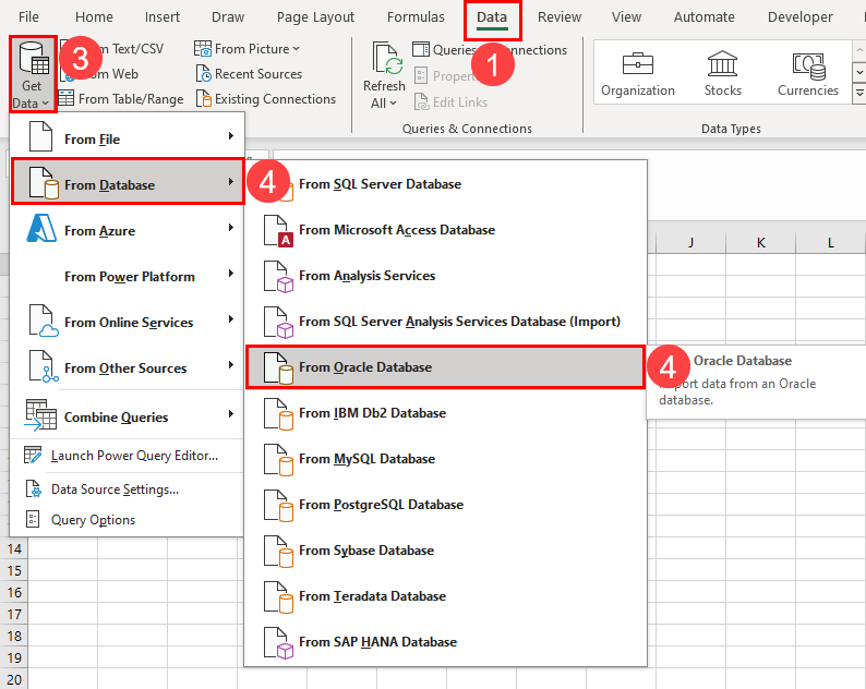 Get data from external database