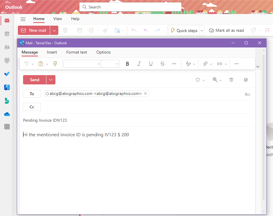 How to send email from Excel using Hyperlink