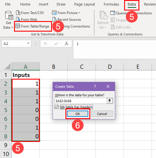 Importing worksheet dataset to power query