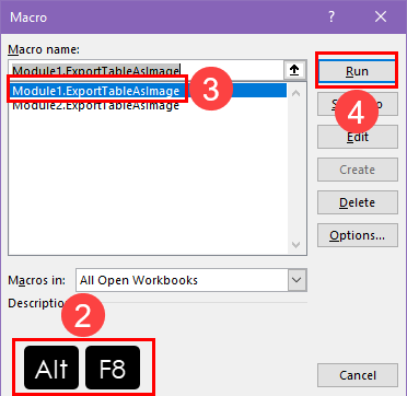 Running a macro