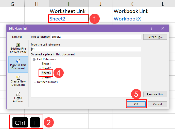 Updating a link to sheets of same workbook