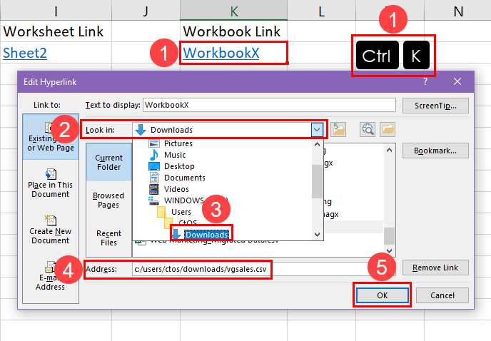 Updating workbook link in Excel