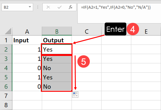Using Auto Fill to copy the same formula