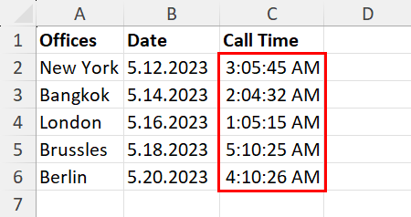 AM PM Time format