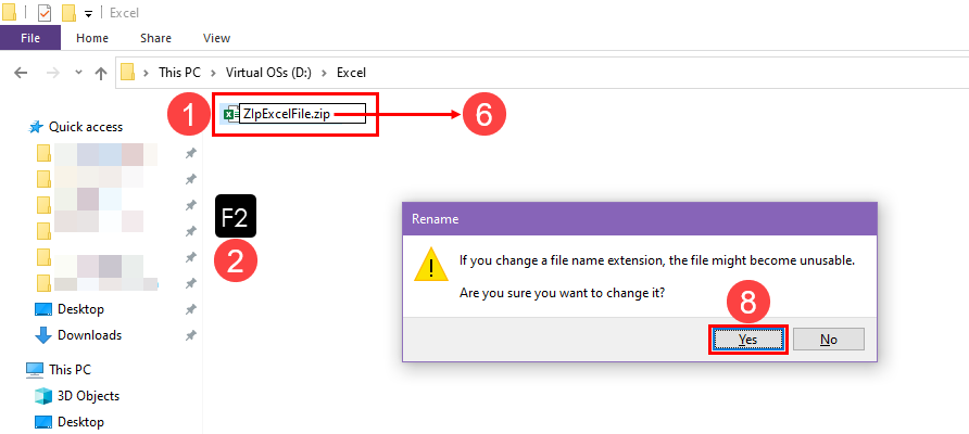 Renaming XLSX to ZIP