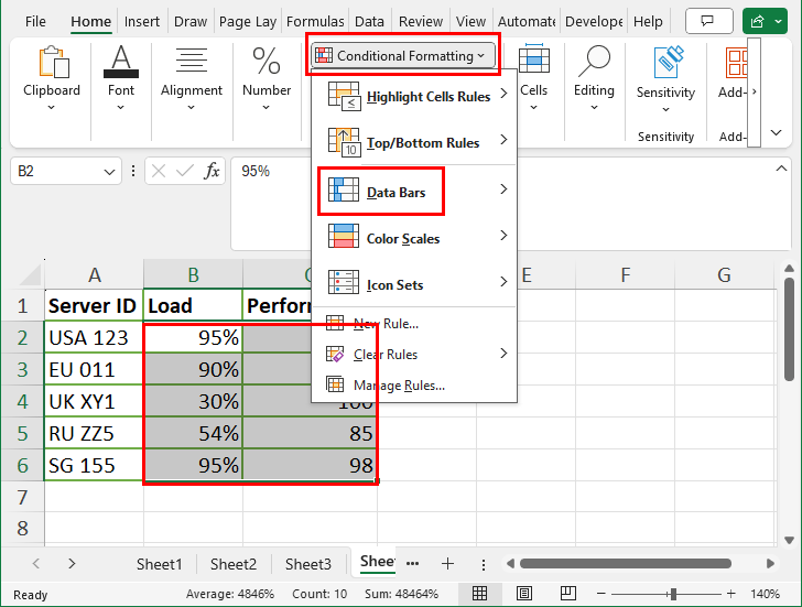 Data bars