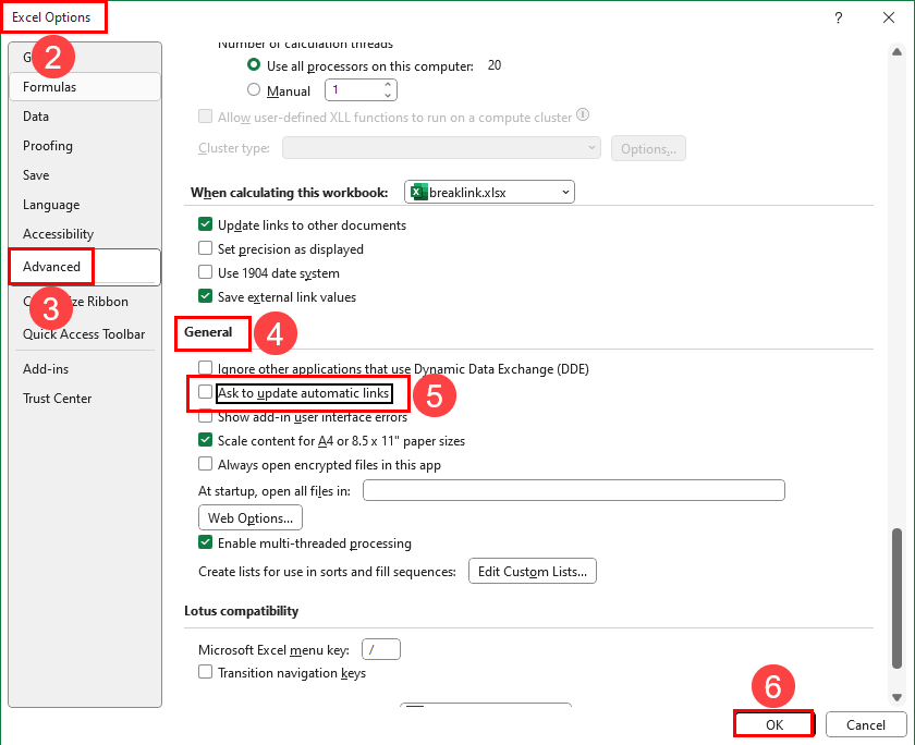 Disable automatic links