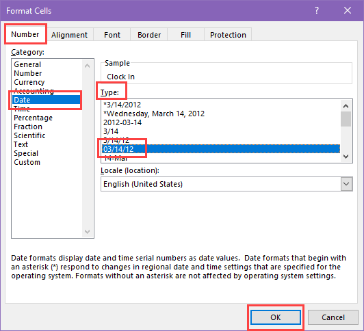 Re-formatting date in Format Cells