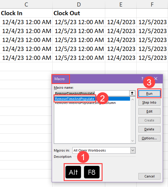 Running a VBA Macro
