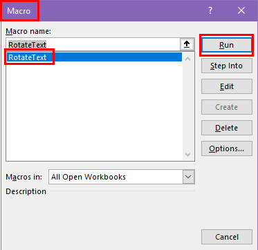 Running a macro
