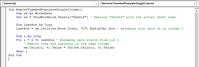 Single column script