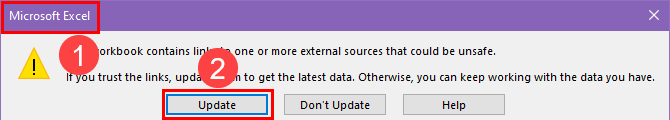 Update dialog