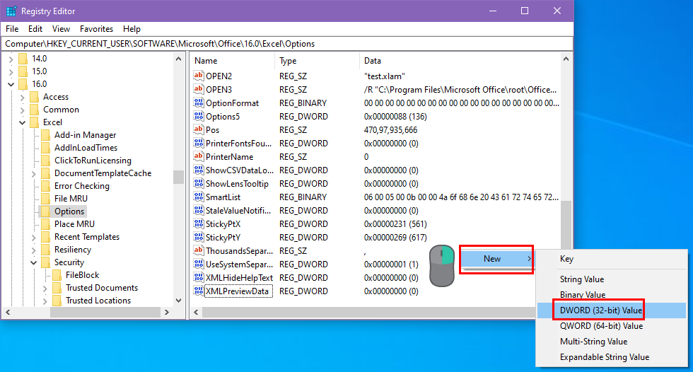 Create new key