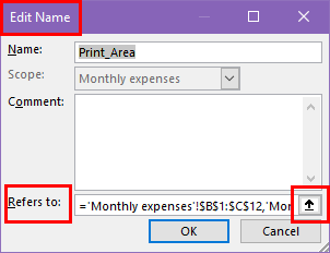 Edit name dialog