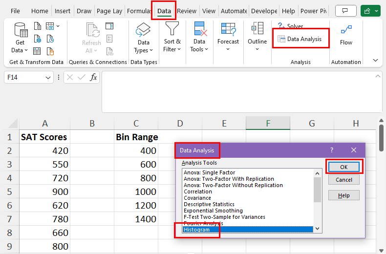 Get histogram tool