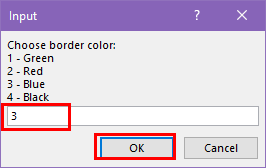 Input box color choice