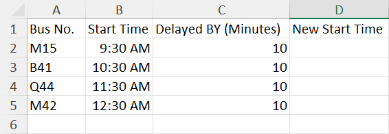 Sample dataset