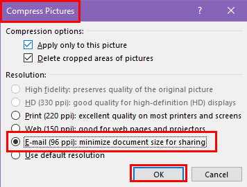 Choose compression type