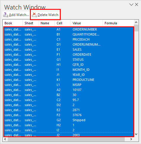 Delete watch