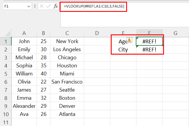 Lookup value is missing