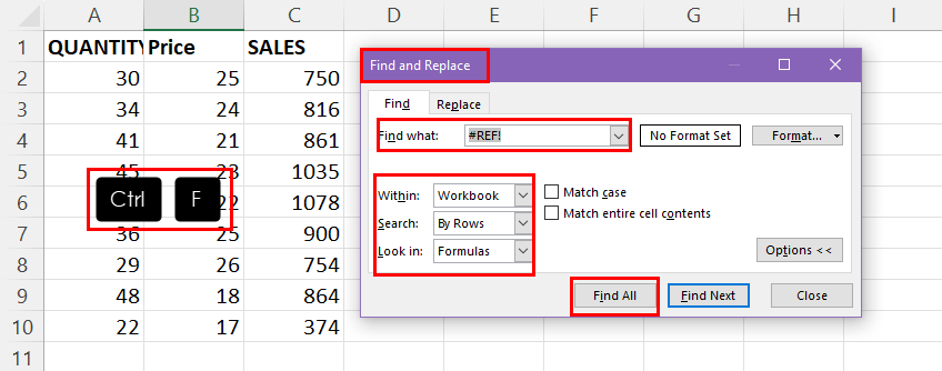 Setting up Find and Replace