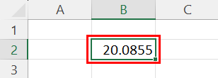 The value for e raised to 3