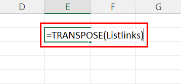 Transpose formula