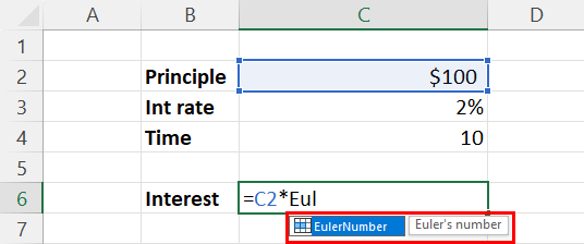 Using E as named range