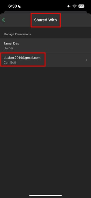 Workbook Shared With