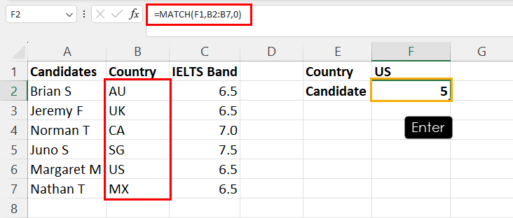 Writing the MATCH part of INDEX MATCH