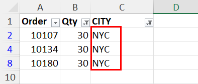 Counting occurrences by filtering