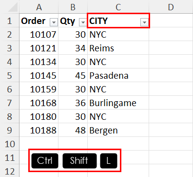 Enabling Filter